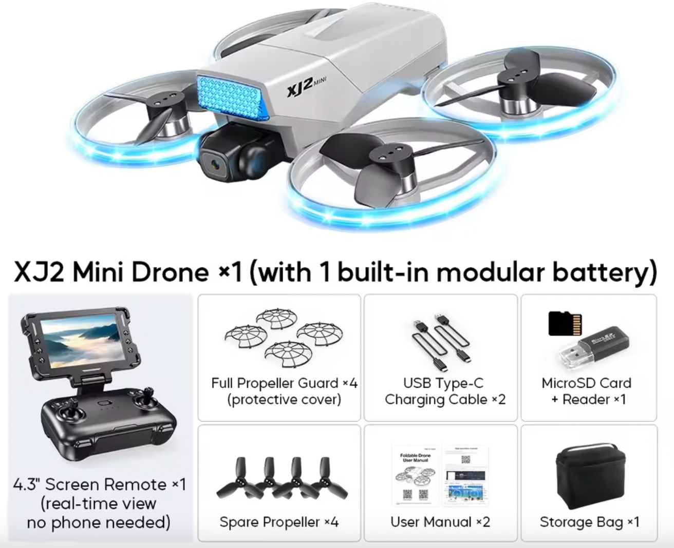 SkySnap™ Camera Drone with Built-In Screen – Fun Meets Flight for All Ages